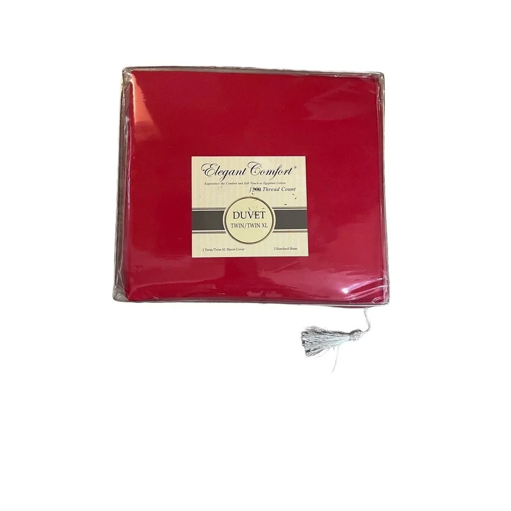 NIB Red Duvet Cover‎ and Sham for Twin Bed